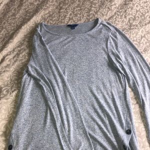 Blue Long Sleeve with Buttons on side